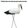 White Crane Garden Sculpture with Stake - Outdoor Decorative Bird Statue for Patio, Lawn & Pond