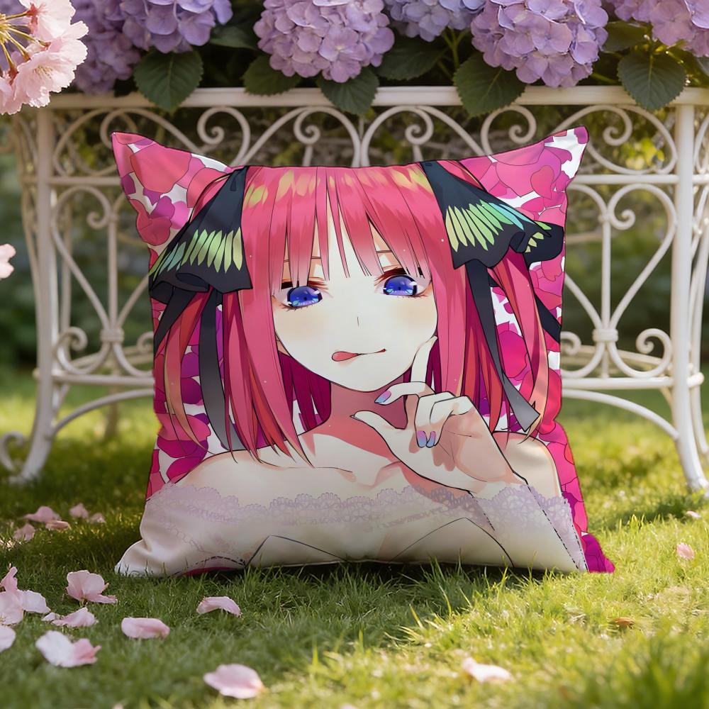 Cute The Q-Quintessential Q-Quintuplets Cushion Cover Home & Car Dual-Scene Pillow Cover: Reversible for Premium Comfort
