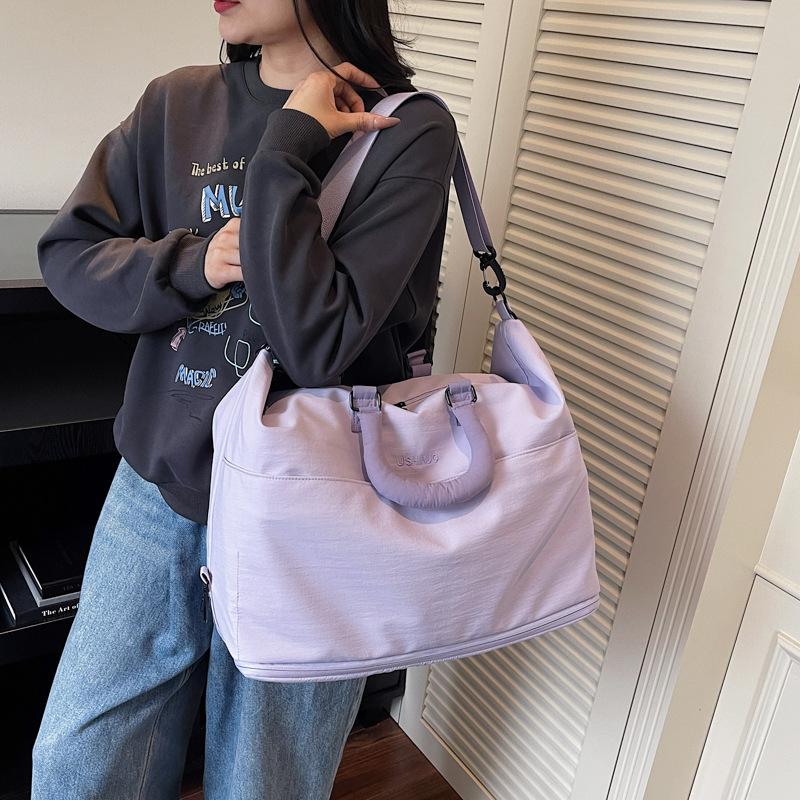 Expandable large-capacity travel bag women's short-distance fashion hand luggage bag swimming storage bag sports fitness bag men