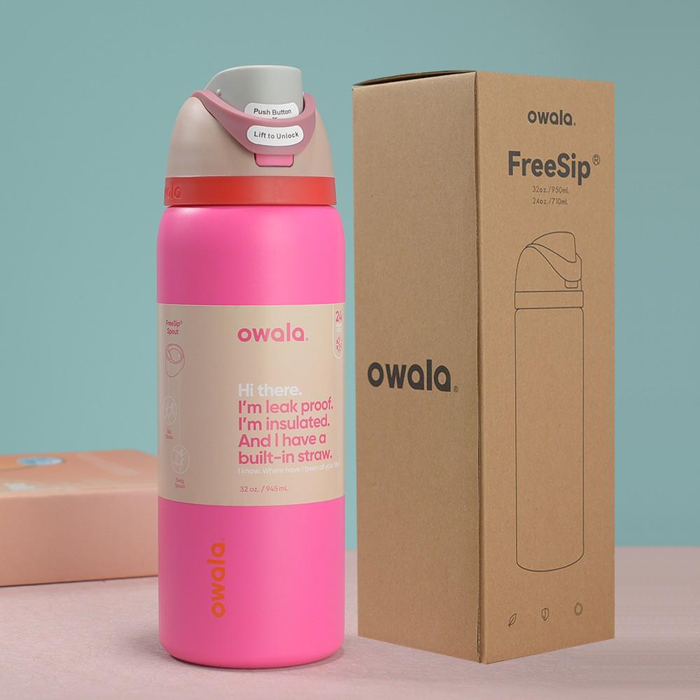 Owala Borraccia Sportiva in Acciaio Inossidabile Termoisolata sottovuoto con Manico e Cannuccia - 32oz/24oz