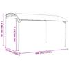 Gazebo 4 X 3 X 2.55 M Green Fabric and Aluminum 180 Gsm