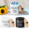 Wood Laundry Detergent Pods Container Round Dishwasher Pod Holder Dishwasher Tablet Container for Kitchen Decor Accessories