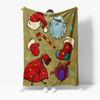 Fluffy Throw Blanket Cozy Sherpa Fleece Winter Warm Soft Decorative Home Bedding Gift Holiday Christmas Santa Claus Pattern