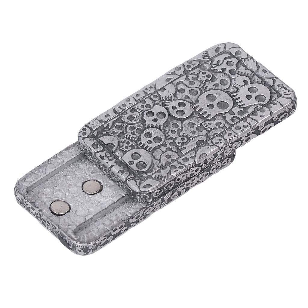 Skull Pattern Magnetic Slider Toy Adult Metal ADHD Autism Anxiety Stress Relief Push Slider Sensory