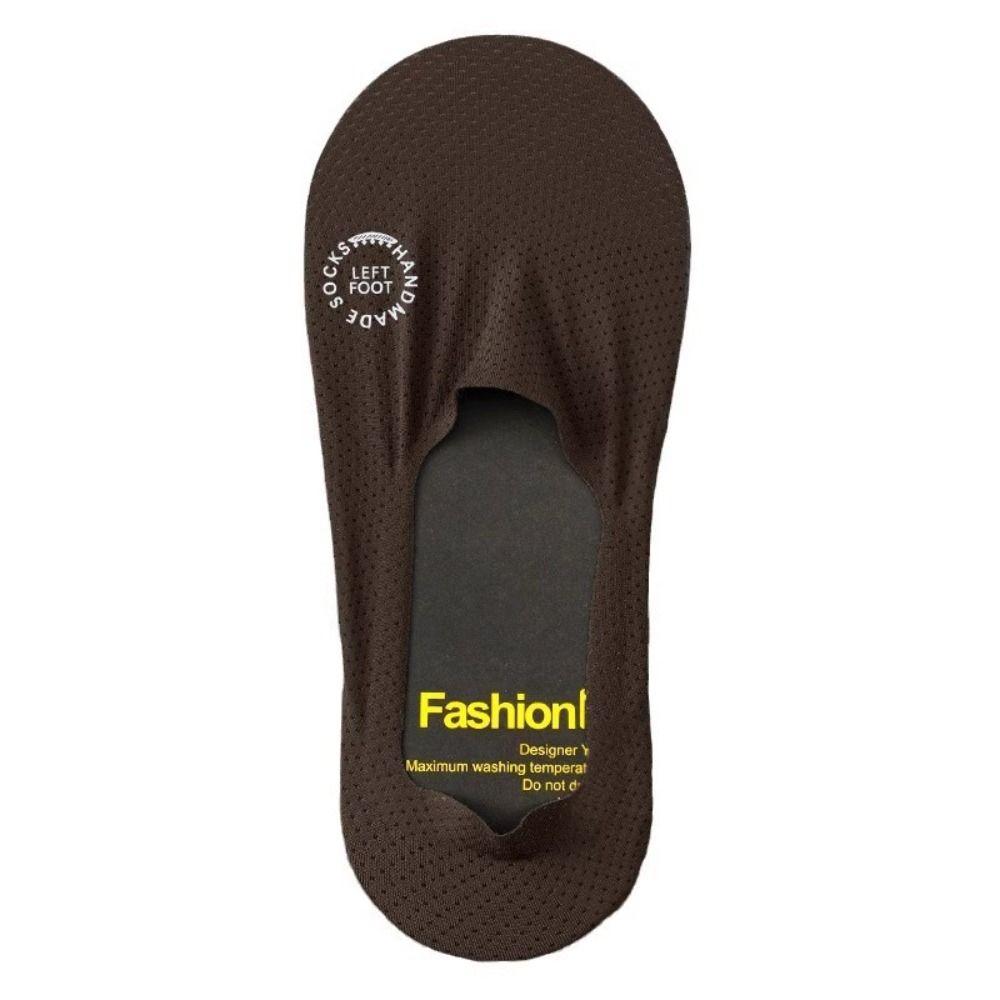 7Pairs Mesh Men's Invisible Short Socks Solid Color Summer Thin Socks Ice Silk Boat Socks  Male