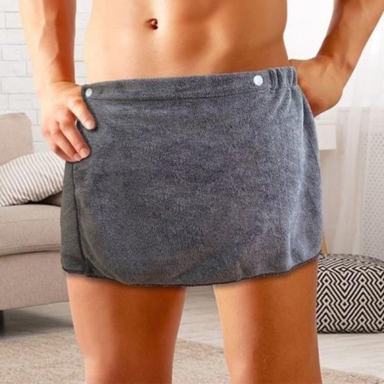 Toweling Pants Elastic Waist Relaxed Fit Breathable Coral Fleece Towel Bathrobe Shorts Homewear