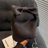 South Korea's New Niche Fashionable Bow Portable Small Bag Casual Versatile High-end Solid Color Chain Messenger Bag
