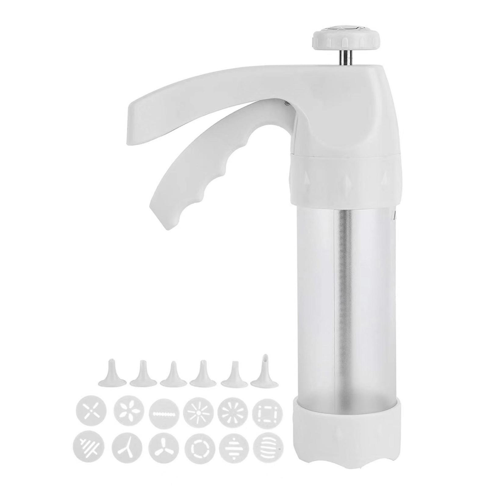 

Cookie Press Kit, Spray Cookie Press, Cookie Maker, Made Of Stainless Steel And Plastic, Comes With 12 Cookie Cutters And 6 Nozzles One Size