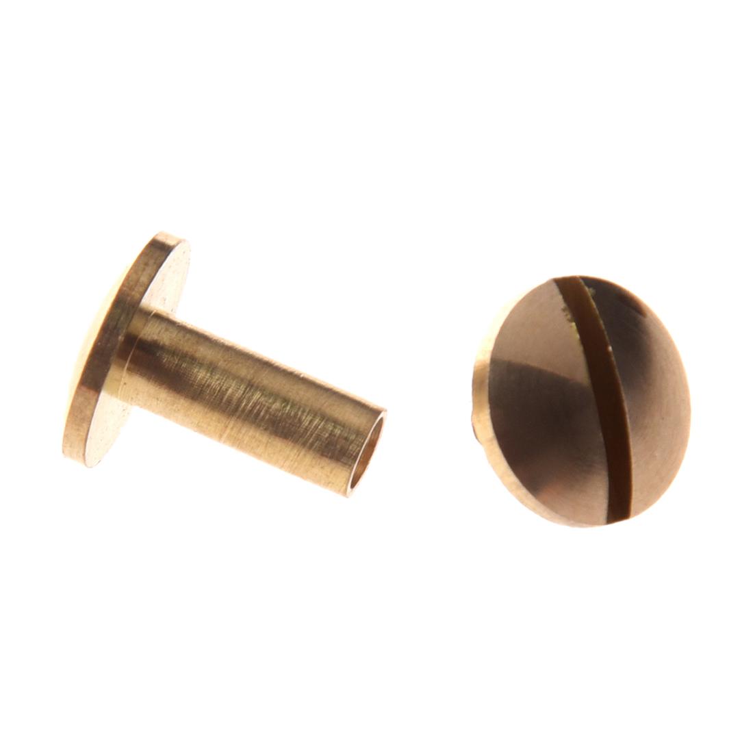 

BHBL 10x Arc Solid Brass Button Stud Screw Nail Screw back Leather Rivet Belt 10mm China Mainland