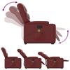 Vidaxl Reclining and Tilting Armchair with Massage, Electric, Burgundy