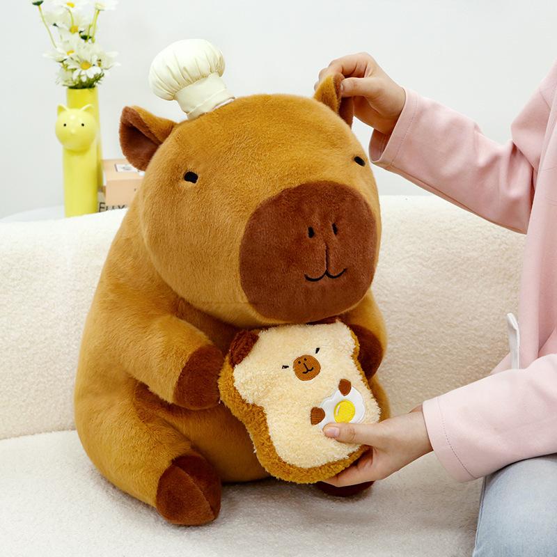New Capybara French Fries Food Kapibala Doll Cute Plush Toy Catching Doll Birthday Gift