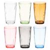 6 Pcs Unbreakable Drinking Glass Tumbler 310/490ML Stackable Acrylic Water Cup Reusable Fruit Juice Beer Champagne Cups for Home