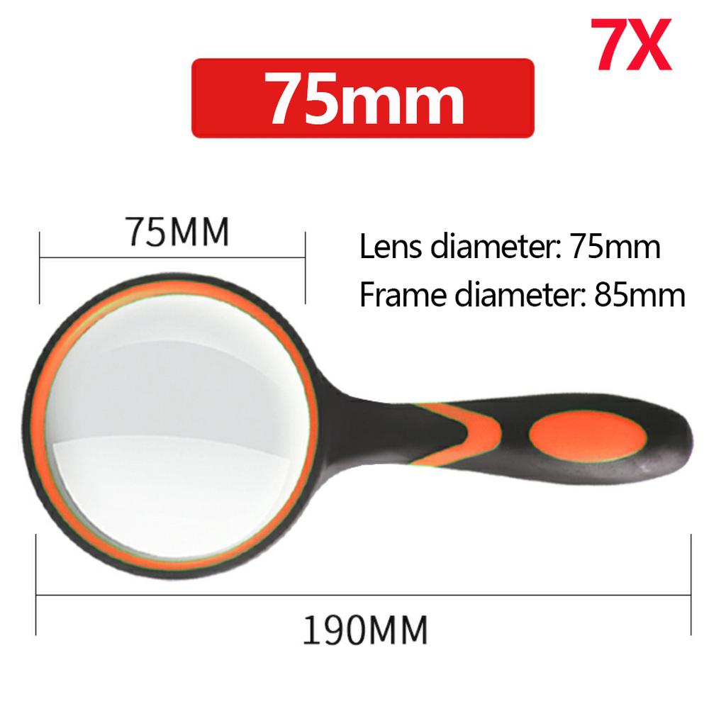 6X/7X/8X/10X Handlupe Rutschfester Weicher Griff Leselupe für Kinder Senioren Lesen Wissenschaft Naturerkundung