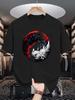 Unisex Crew Neck Tee Yin Yang Wolf Art Animal Graphic Print Soft Cotton Loose Short Sleeve Summer Casual Male Streetwear Tops