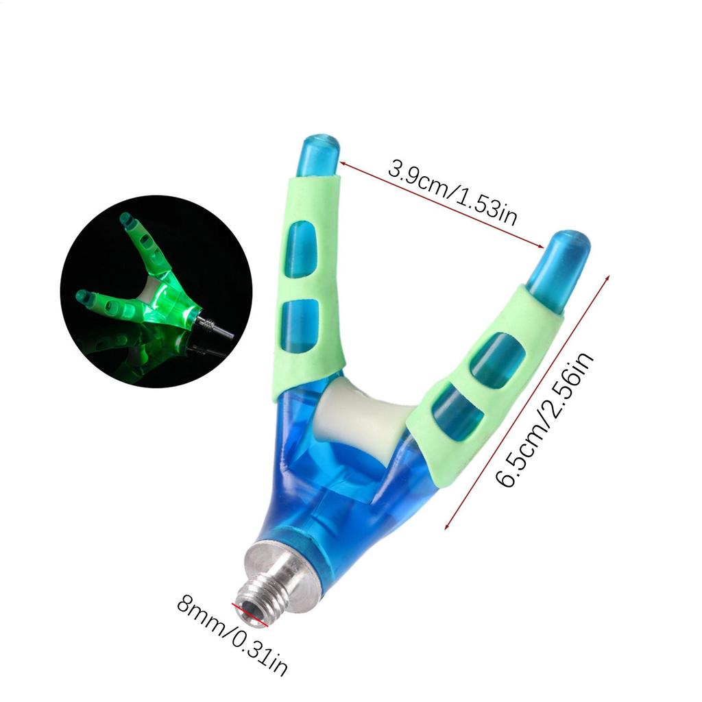 Fishing Rod Rest Head Front Fork Rods Rack V Holder Carp Pole Rest Butt Support Silica Gel Grippers Night Light Pole Holder Head