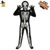 Halloween Kinder Kinder Weißer Totenkopf Geist Knochen Cosplay Kostüm Bühnen Geist Kostüm Einteiler Party Kostüm