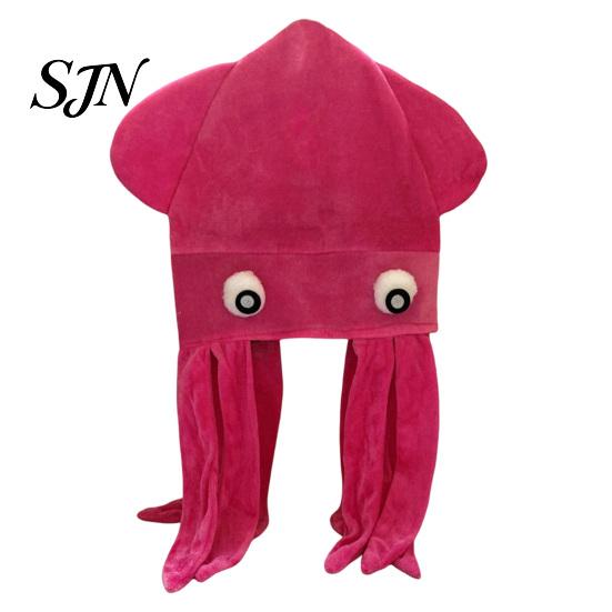 Accessori Divertenti per Photo Booth Cappello Polpo con Tentacoli, Cappello Peluche Creativo per Festa Cosplay Costume Morbido in Flanella e Fotografia, Copricapo Novità