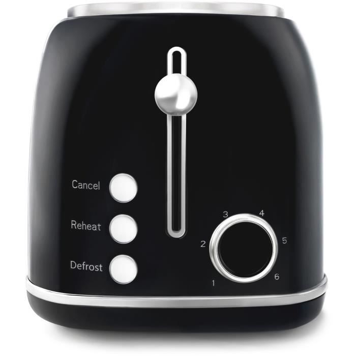 Retro-Toaster - SWEISS - GRV9 - 2 Schlitze - 1500 W - Schwarz