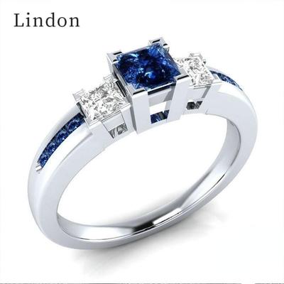Lindon Classic Women Ring   Withcrystal Zircon Jewelry Wedding Party Gifts Size 6-10