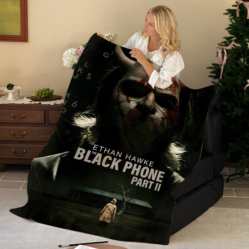 Movie T-The B-Black P-Phone Throw Flannel Blanket, Soft Warm, Durable & Washable Cute Cool