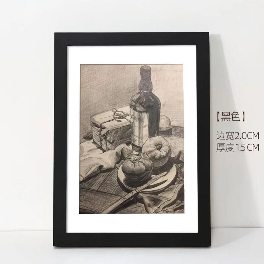 1PC A4 Black Wooden Photo Frames for Wall 21x30CM Dual-Purpose Display Hanging Picture Frames Commemorative Gift