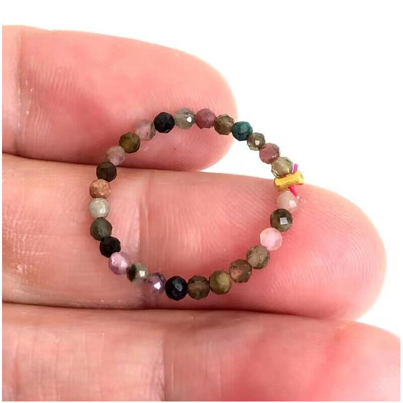 Anello con Pietra Naturale Agata cristallo quarzo zircone 2mm Multisfaccettato Gioielli regali adatti per uomo e donna