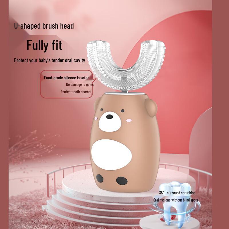 QBM Children's U-Shaped Electric Toothbrush CN Plug (adapter Included)