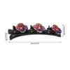 Sparkling Crystal Stone Braided Hair Clips Tooth-Shaped Non-Slip Bangs Hairpin