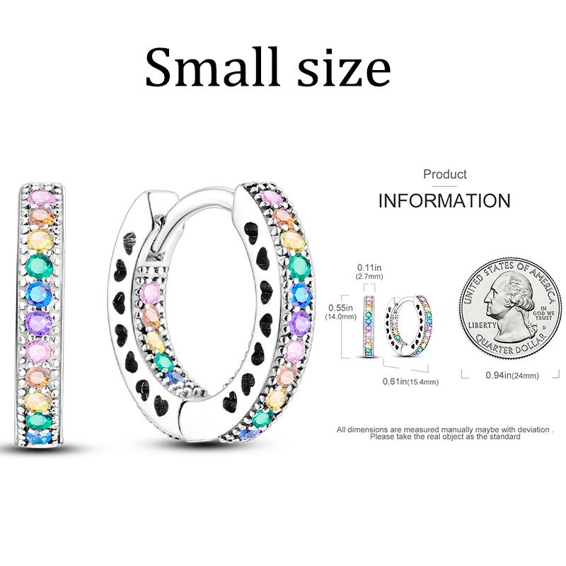 Hoop Earring Copper Original Earring For Woman Star Clover Zircon Pendientes Fine Jewelry