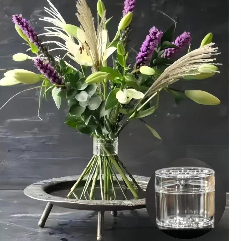 4/2Pcs Spiral Stem Holder for Flowers - Clear Floral Frog Arranger for DIY Bouquet, Vase Display, Flower Arrangement Supplies