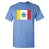 Columbus US City Flag Basic Cotton T-Shirt - Carolina Blue