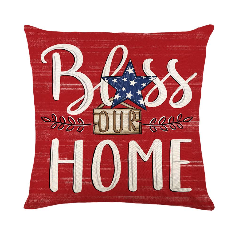 Linen Printed Pillow Cover Home Living Room Decoration Pillow Cover Bedroom Cushion Cover