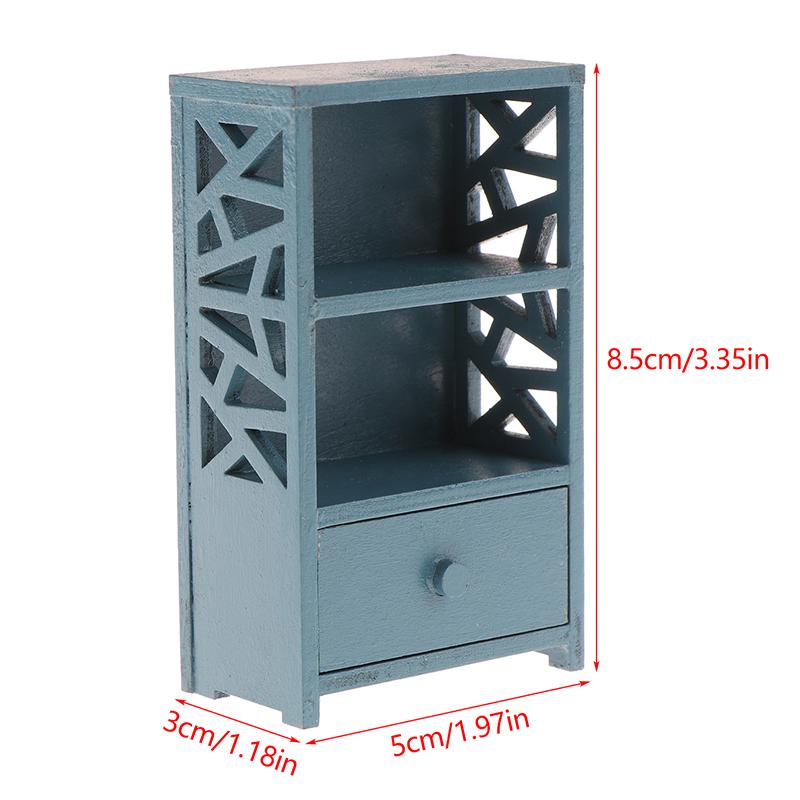 Miniatur Kastanien Nachttisch Kommode Aufbewahrungsschrank 1:12 Puppenhaus DIY Zubehör Möbel Modell Spielzeug