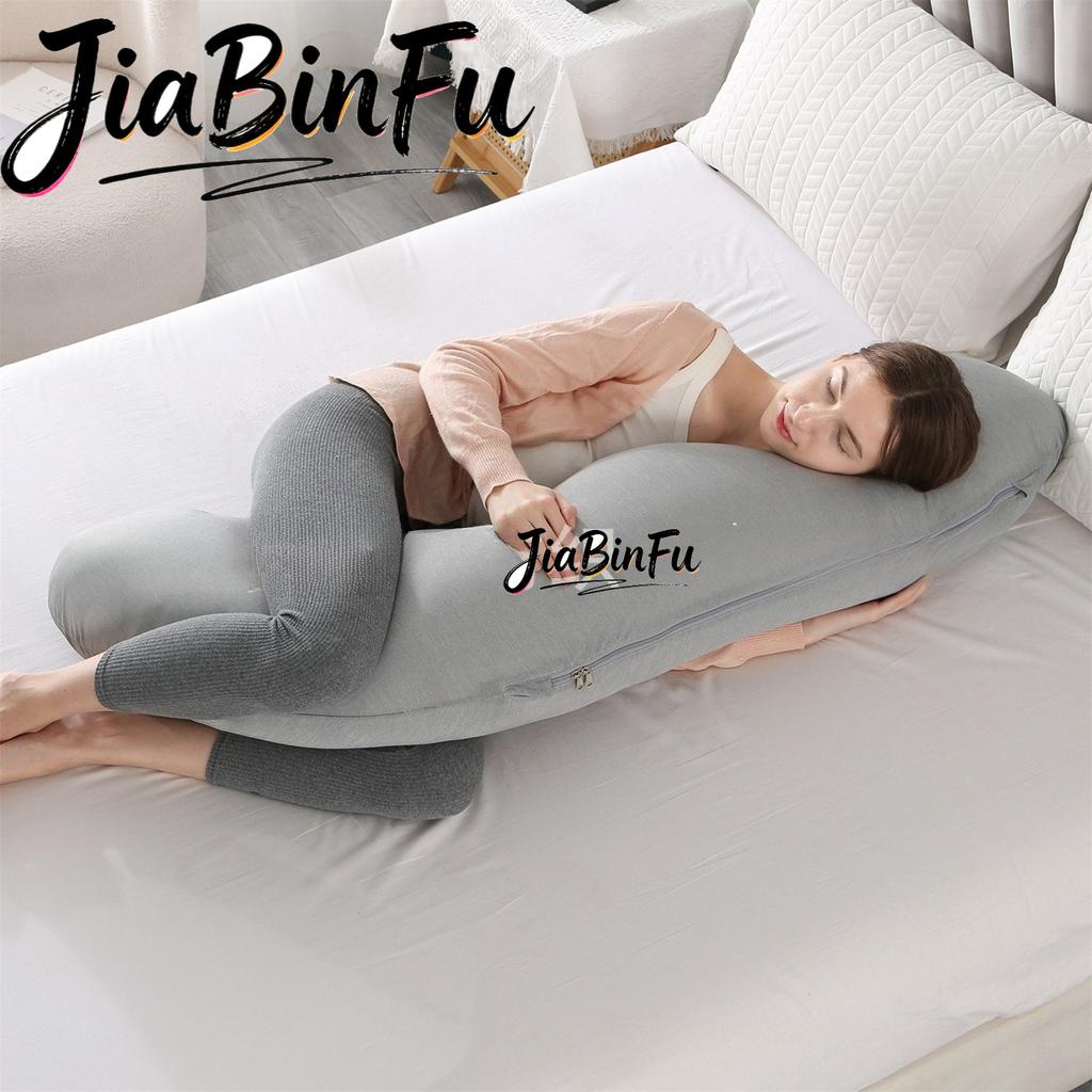 1.8KG Cotton J-shaped Pillow for Pregnant Women Sleeping Pillow Care for Pregnancy Breastfeeding Pillow for Pregnant