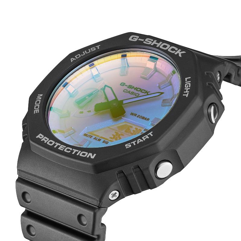 Casio G-SHOCK Men's Resin 200M Water Resistant Analog Shock Resistant Quartz Watch GA-2100SR-1A
