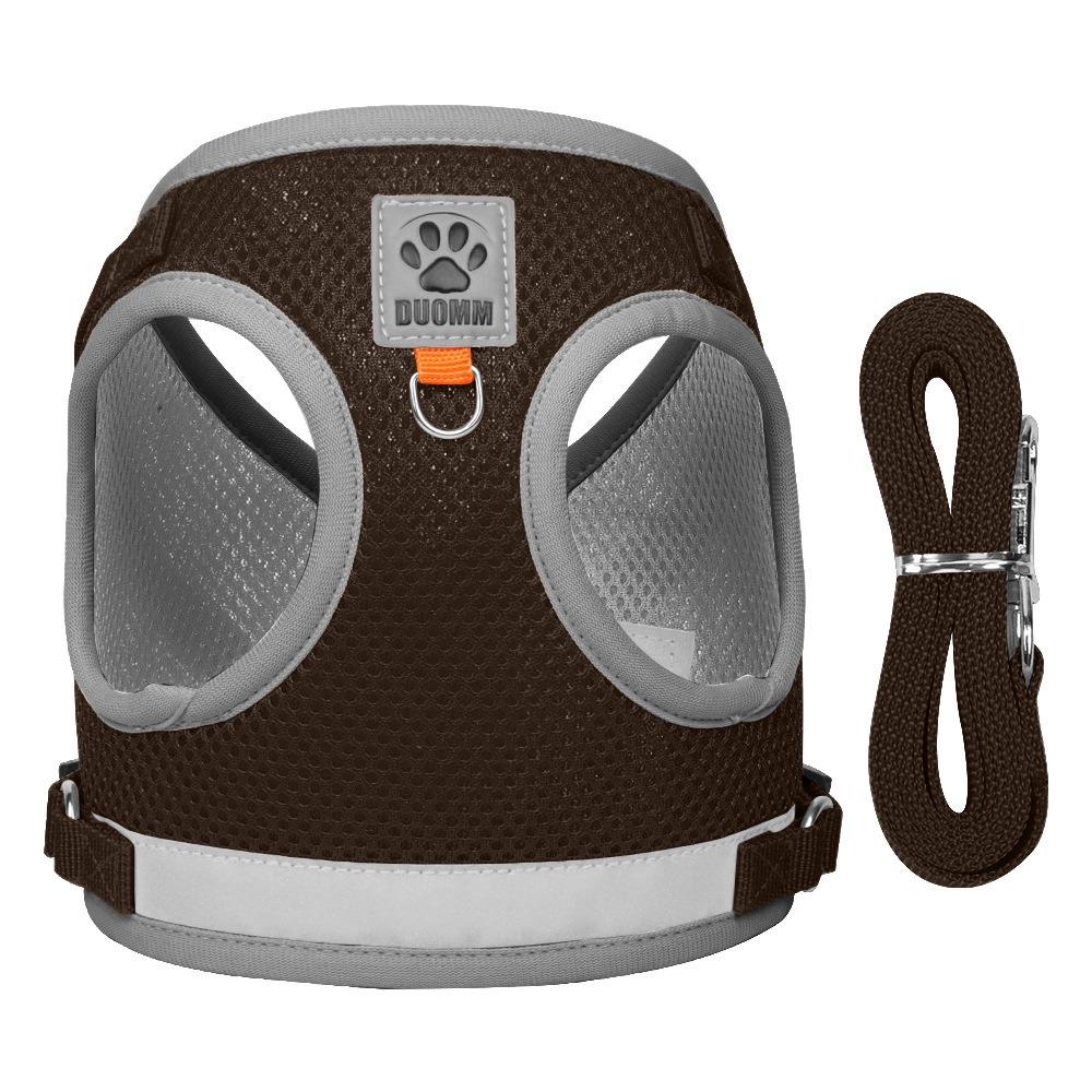 Pet Chest Back Breathable and Comfortable Color Matching Cat Chest Back Traction Walking Dog Dog Lead Puppy Vest Type