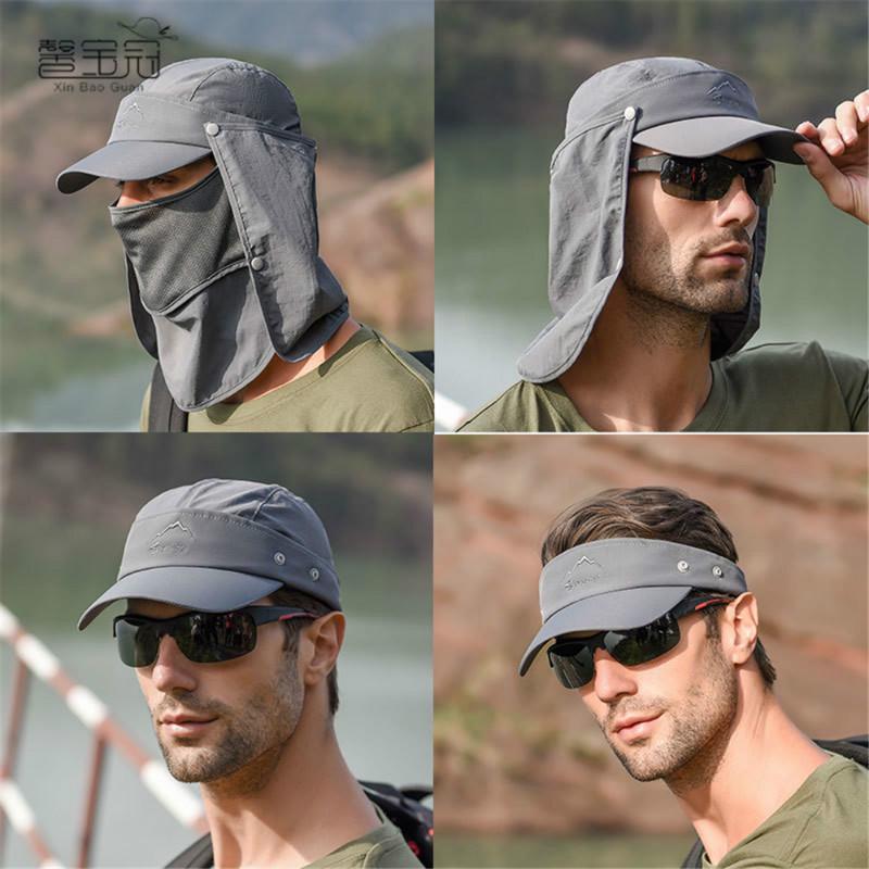 Men's Outdoor Sun Protection Climbing Visor Summer Quick-drying Cap Breathable Baseball Cap