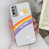 Clear Case For Vivo Y78 Y55 Y67 Y73 Y75 Y50 Y91 Y91C Z6 Beautiful Rainbow Pattern Ultra Thin Soft Silicone Shockproof Protective Shell For Vivo Covers