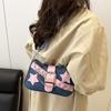Fashion Underarm Bag Mini Handbags Star Pattern and Retro Rivet Shoulder Bag Small Square Shape Chain Commuting Armpit Bag
