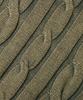 TRILLION Vintage Washed Cable 2-Way Zip-Up Knit (Beige Khaki)