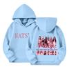 Kids Long Sleeve Letter Print Pullover Hoodie Loose Fit Casual Sweatshirt for Boys and Girls