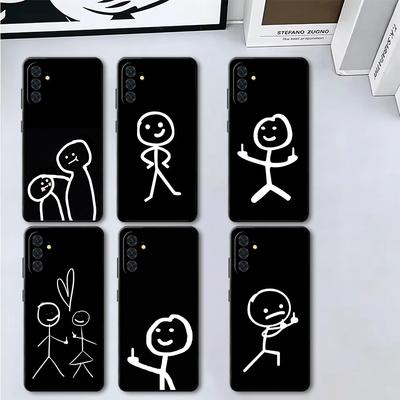 Funny Stickman Matchman Soft Phone Case for Samsung A17 A37 A57 A16 A26 A36 A56 A15 A25 A35 A55 A14 A24 A34 A54 A13 A23 A33 A53