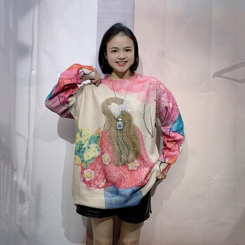 Elegant Mink Velvet Women's Sweater - Autumn/Winter Loose Knit High-End Design
