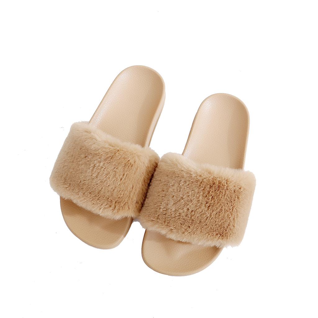 Slippers Women Wear Spring New Fashion Fluffy Shoes Breathable Open-toed Platform Sandals Slippers