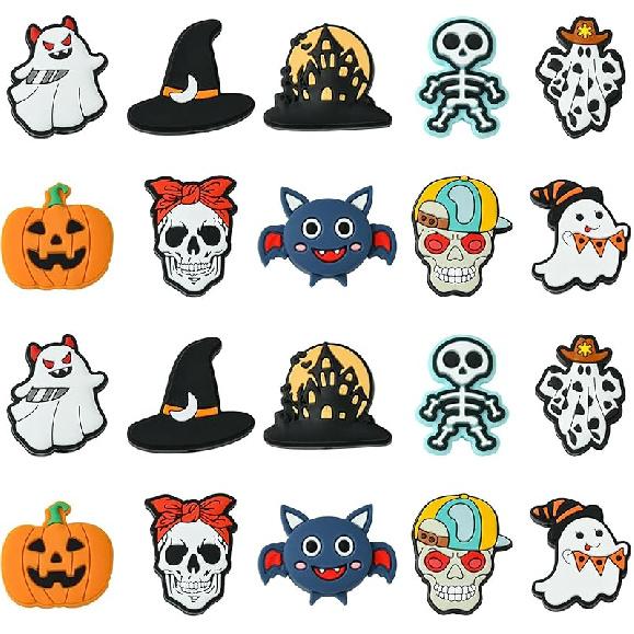 LiQunSweet 15 Pcs 15 Styles Christmas Theme Silicone Beads Santa Claus Tree Socks Snowman Snowflake Beads for DIY Jewelry Keychain Pen Craft