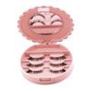 Cute Bow False Eyelash Plastic Storage Box Makeup Cosmetic Mirror Case Organizer