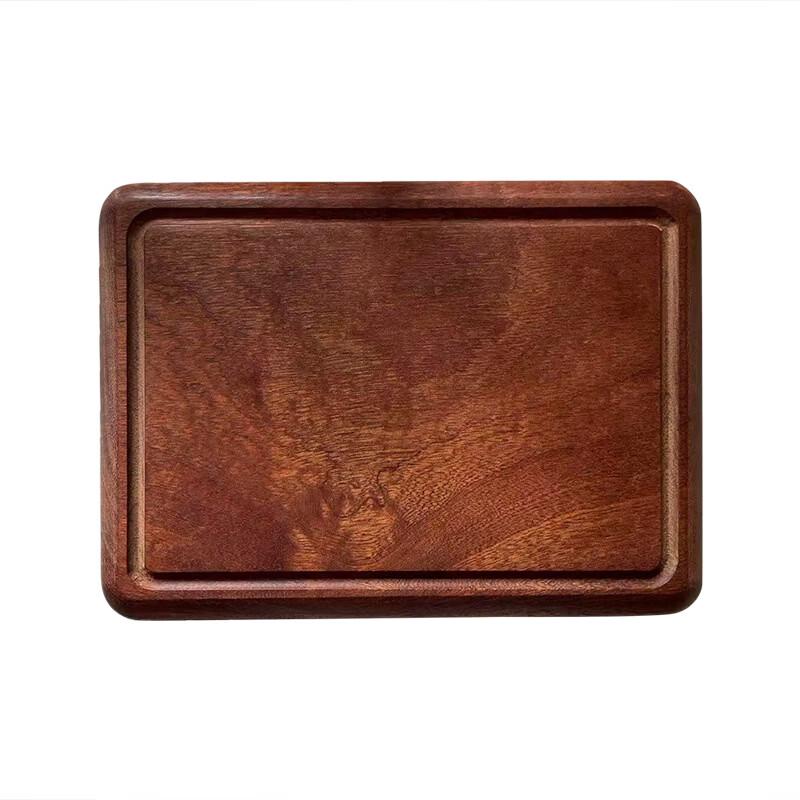 Ebony Wood Cutting Board with Integrated Sink