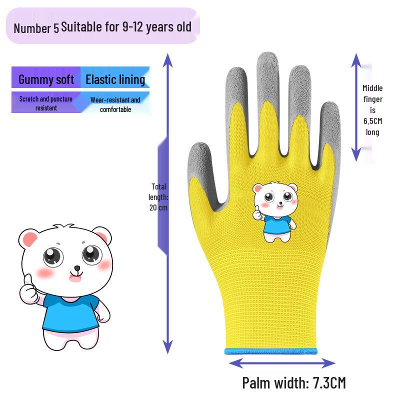 

Детские перчатки для сбора ракушек - Нескользящие, износостойкие, для защиты на открытом воздухе, для садоводства, перетягивания каната и безопасности домашних животных.