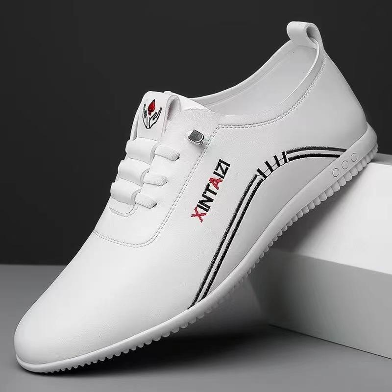 Men's Shoes 2025 New Men's Casual Leather Shoes British One-pedal Doudou Shoes Men's Dad Shoes Soft Leather Sole Leather Shoes