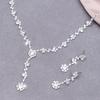 New Set of Exquisite Claw Chain Necklace and Exaggerated Earring Set, Two-piece Set with Water Droplet Necklace and Evening Accessories for Women